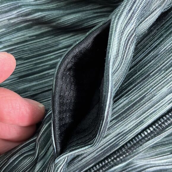 PrAna High Rise Striped Heather Grey Leggings medium - Picture 5 of 6